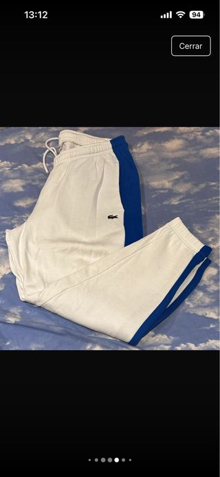 Conjunto deportivo Lacoste azul y blanco