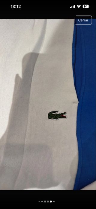 Conjunto deportivo Lacoste azul y blanco
