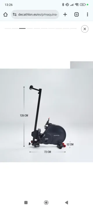 Máquina de remo Domyos 120 plegable