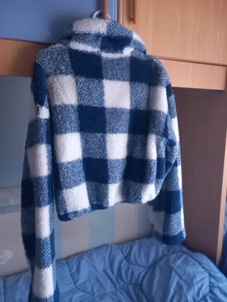 Chaqueta corta borreguillo cuadros