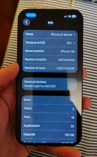 Apple iPhone 16e 128GB Nero