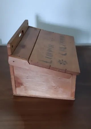 Caja Antigua Madera Limpia Calzado