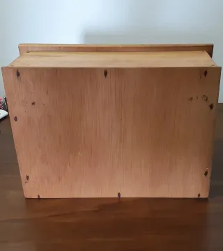 Caja Antigua Madera Limpia Calzado