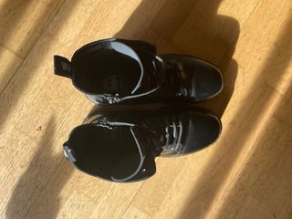 Stivali militari neri con piattaforma