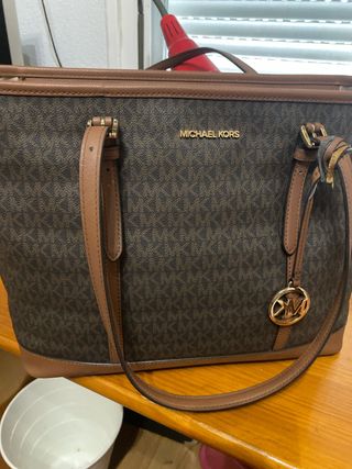 Bolso Michael Kors Marrón Auténtico Poco Uso