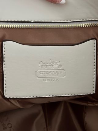 Bolso Tote Coach Beige y Blanco