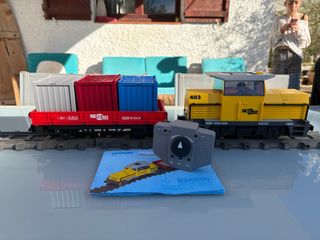Tren de carga Playmobil 5258 mando y accesorios de segunda mano