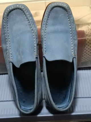 Mocasines de ante azul