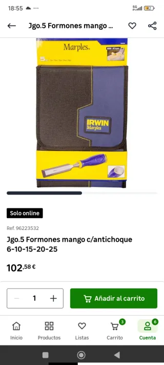 Juego de formones Irwin Marples