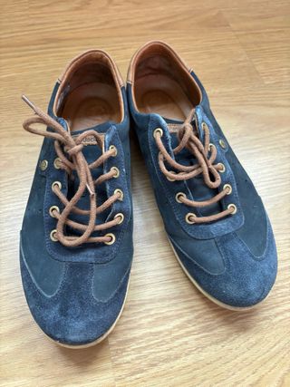 Zapatos Panama Jack ante azul hombre