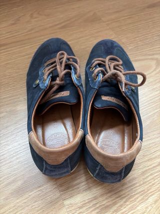 Zapatos Panama Jack ante azul hombre