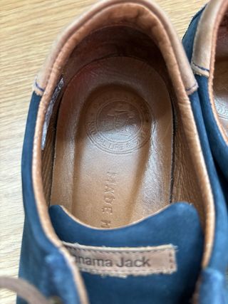 Zapatos Panama Jack ante azul hombre