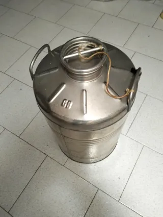 Fusto in acciaio inox per olio da 50 kg