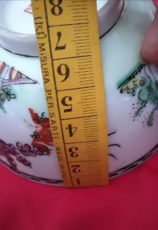 Macau Cina "3 galli" anni '80 Ciotola+piattino