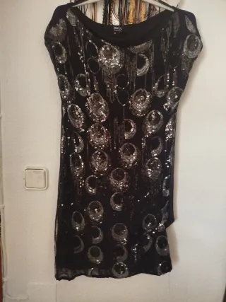 Vestido  negro lentejuelas