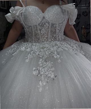 Vestido de Novia Blanco Brillante