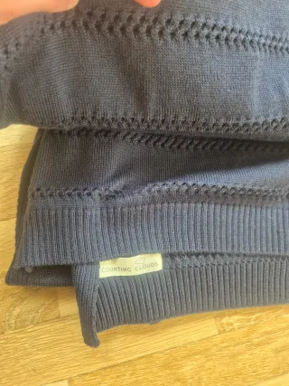 Bufanda oversize azul marino