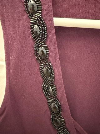 Camiseta s.Oliver morada con abalorios