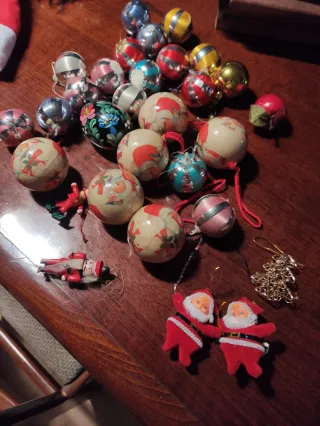 Dos lotes de adornos Navideños Vintage