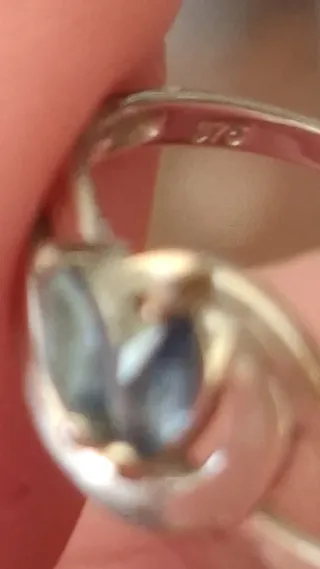 Anillo Oro 9kt Zafiro Azul Marquise