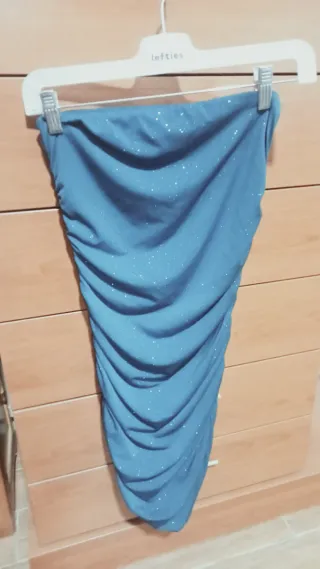 Vestido verde con purpurina talla única.