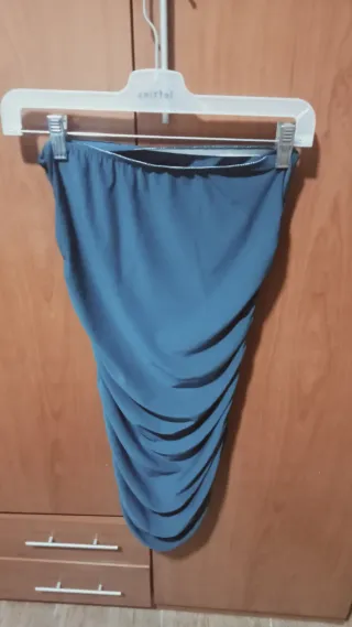 Vestido verde con purpurina talla única.