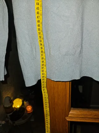 Jersey azul mujer cuello alto