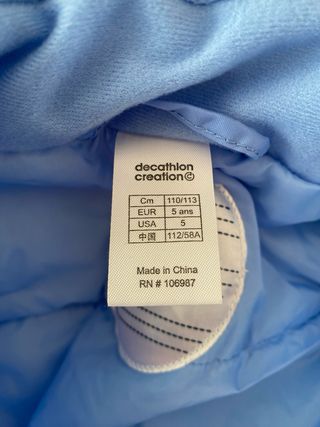 Mono de esquí infantil azul 5 años