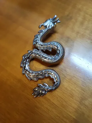 Colgante Dragón Plata y Oro