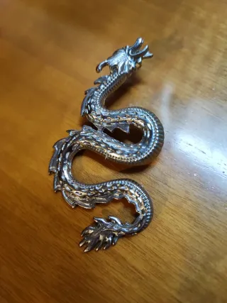 Colgante Dragón Plata y Oro