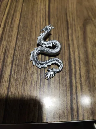 Colgante Dragón Plata y Oro