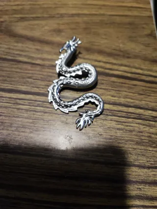 Colgante Dragón Plata y Oro