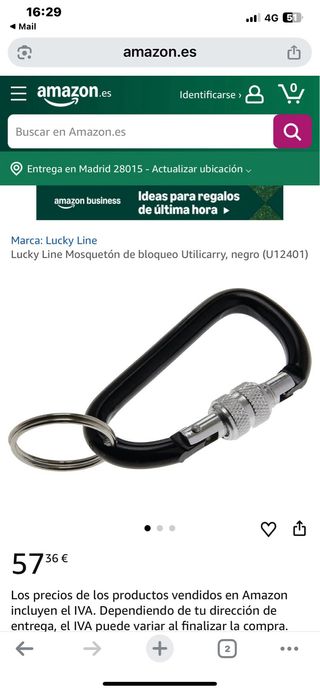 Mosquetón LucKY-v Bloqueo Rosca