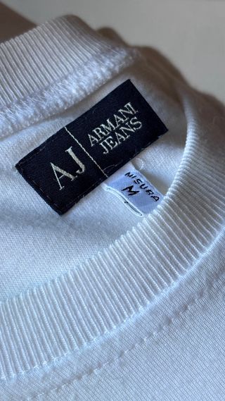 T-shirt Armani Jeans Milano bianca vintage