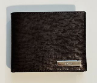 Carteira Bally pele castanha com caixa nova