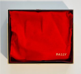Carteira Bally pele castanha com caixa nova