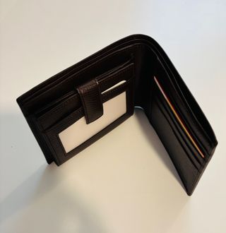 Carteira Bally pele castanha com caixa nova