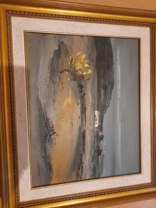 Cuadro pintado paisaje