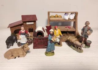 Lote de figuras y complementos para el Belén