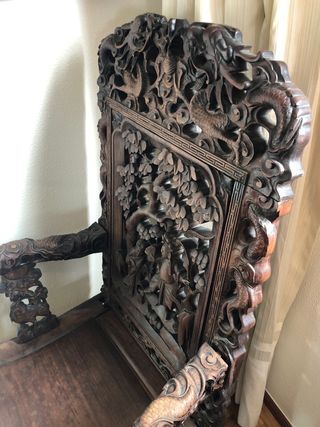 Sillones Chinos Madera Tallada a Mano