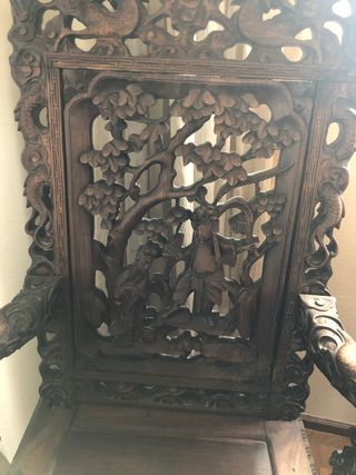 Sillones Chinos Madera Tallada a Mano