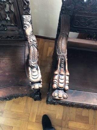 Sillones Chinos Madera Tallada a Mano