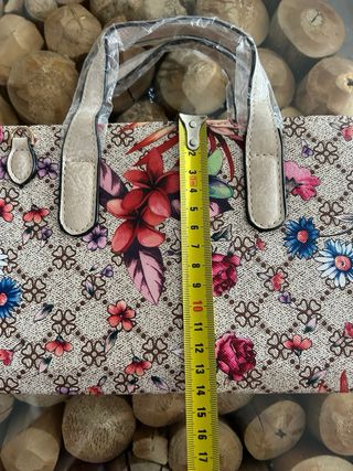 Cartera monedero mujer floral con asa