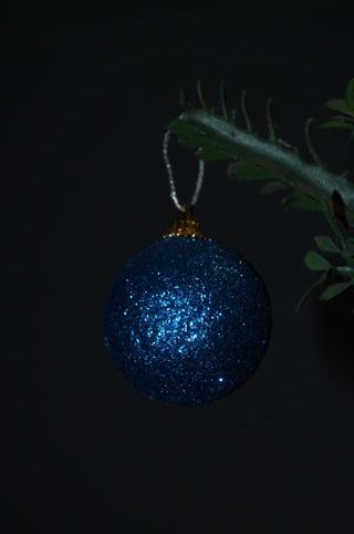 Conjunto 24 Bolas Natal Azul Brilhante