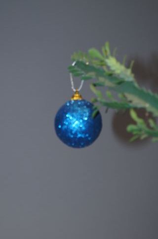 Conjunto 24 Bolas Natal Azul Brilhante