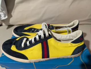 Zapatillas El Ganso Amarillas y Azul Marino