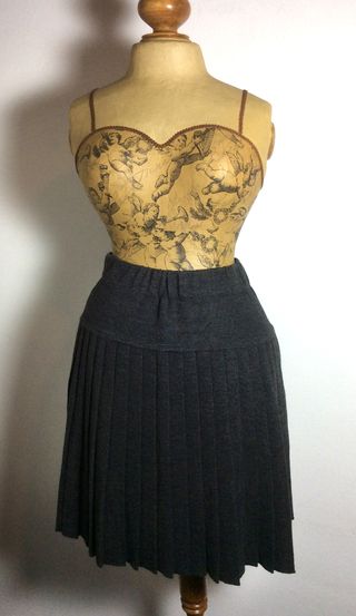 Falda plisada UNITED COLORS OF BENETTON gris