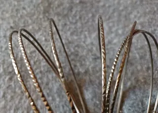 Set di sette braccialetti in argento vintage sottile