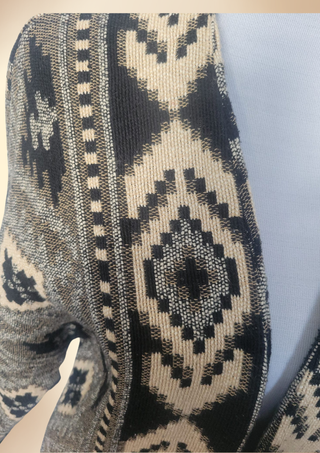 Cárdigan Mango 90s étnico 100% algodón