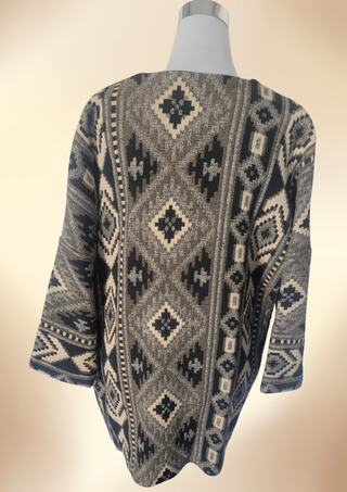 Cárdigan Mango 90s étnico 100% algodón